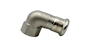 Угольник с внутренней резьбой 90° NiroPress®304L