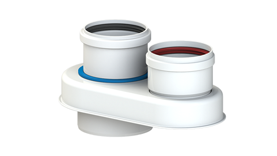 Переходник с коаксиального на раздельный дымоход