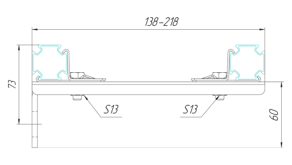 Крепление двойное укороченное RIVO Fix